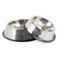 Stainless steel dog food bowl custom Fall resistant and non-slip dog feeding bowl